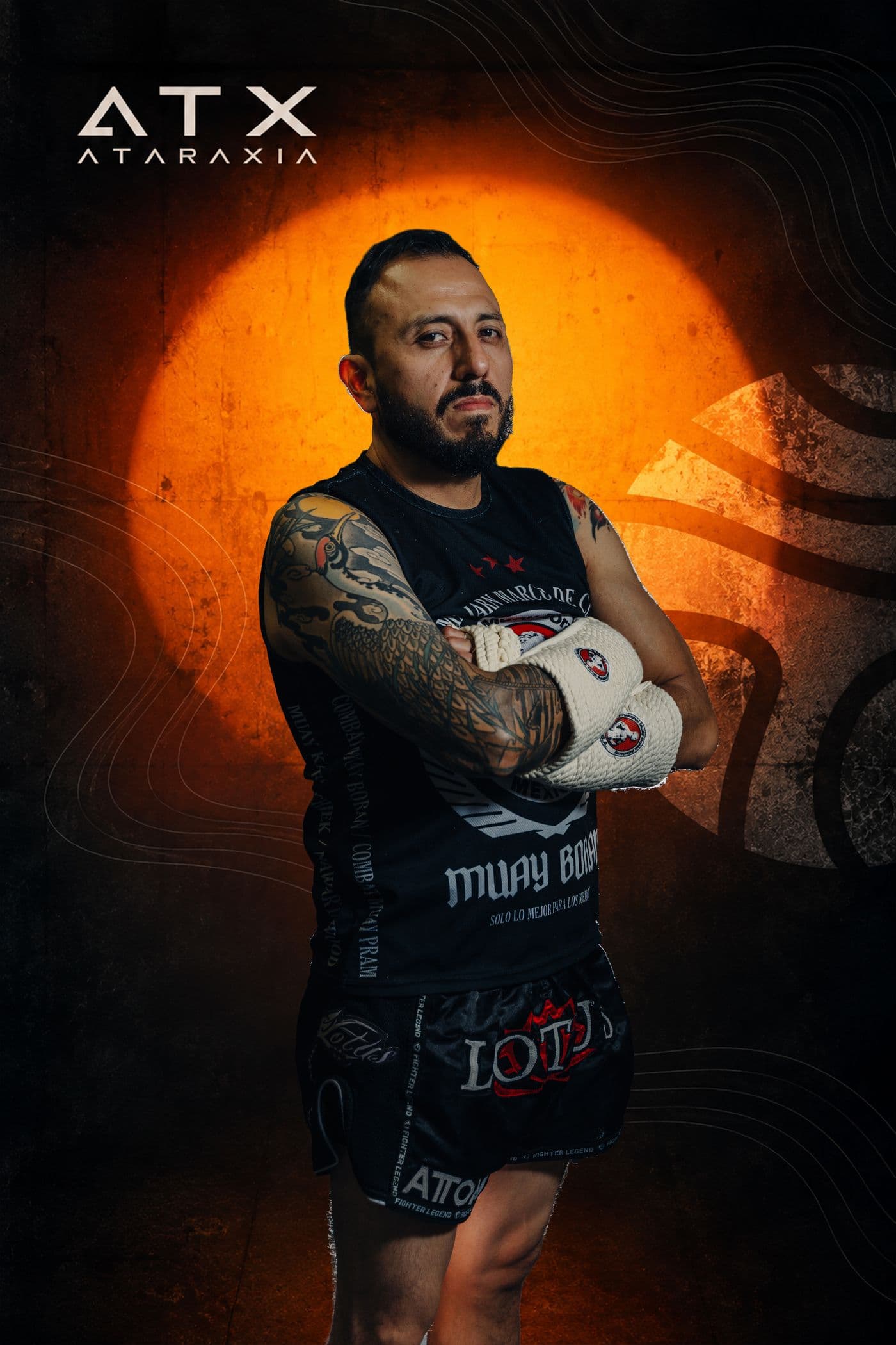 Kru Charlie Orihuela, director del programa de muay thai y muay boran en ATX CDMX