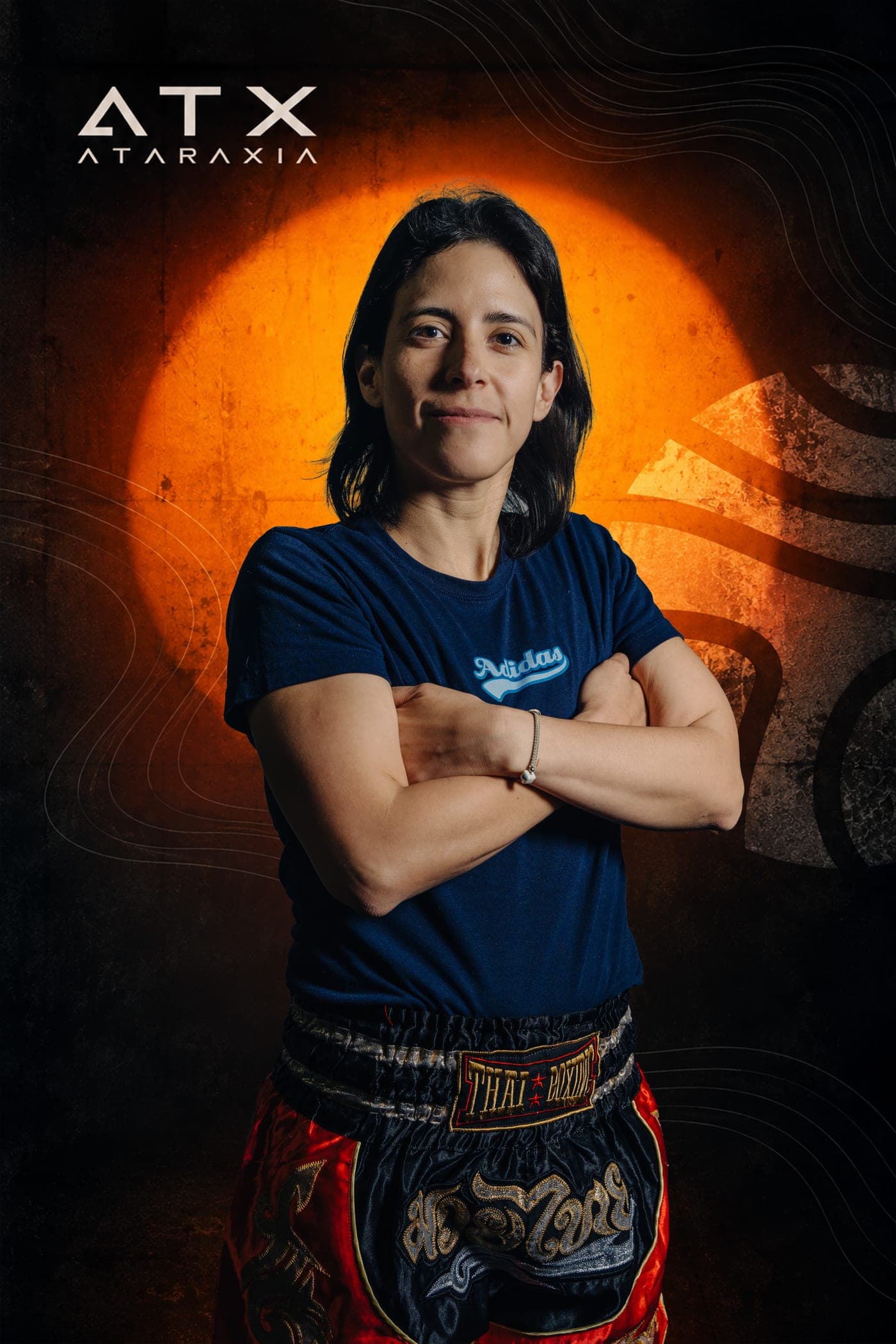 Tania Macin, profesora de fundamentos de muay thai en ATX CDMX